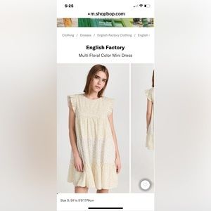 NWT English Factory Floral Colorblock mini dress